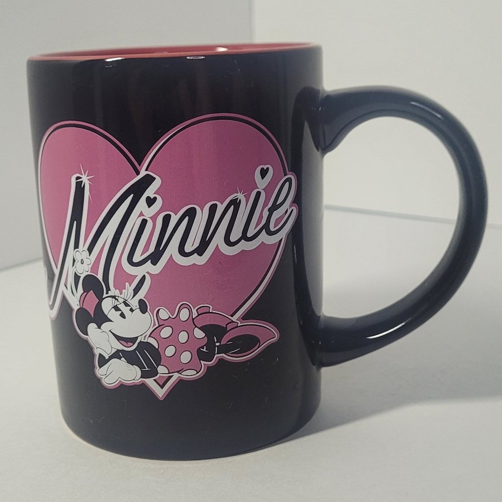 Disney Minnie Mouse Pink and Black Ceramic Coffee Mug/Cup By Jerry Leigh